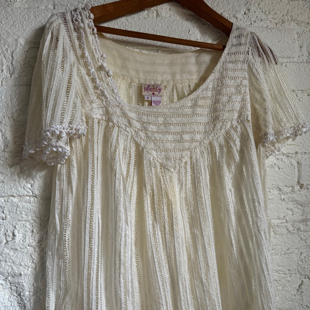 Plenty by Tracy Reese Vintage Lace Cap Sleeve Blouse
